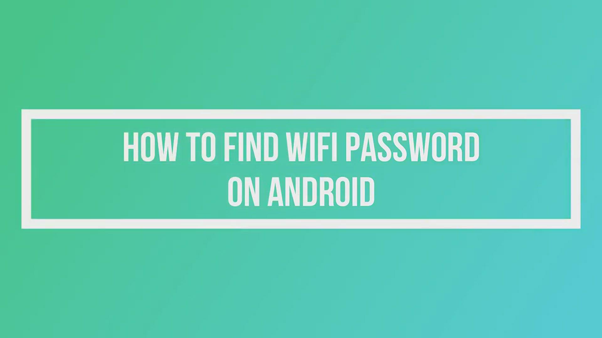 'Video thumbnail for How to find WIFI password on android'