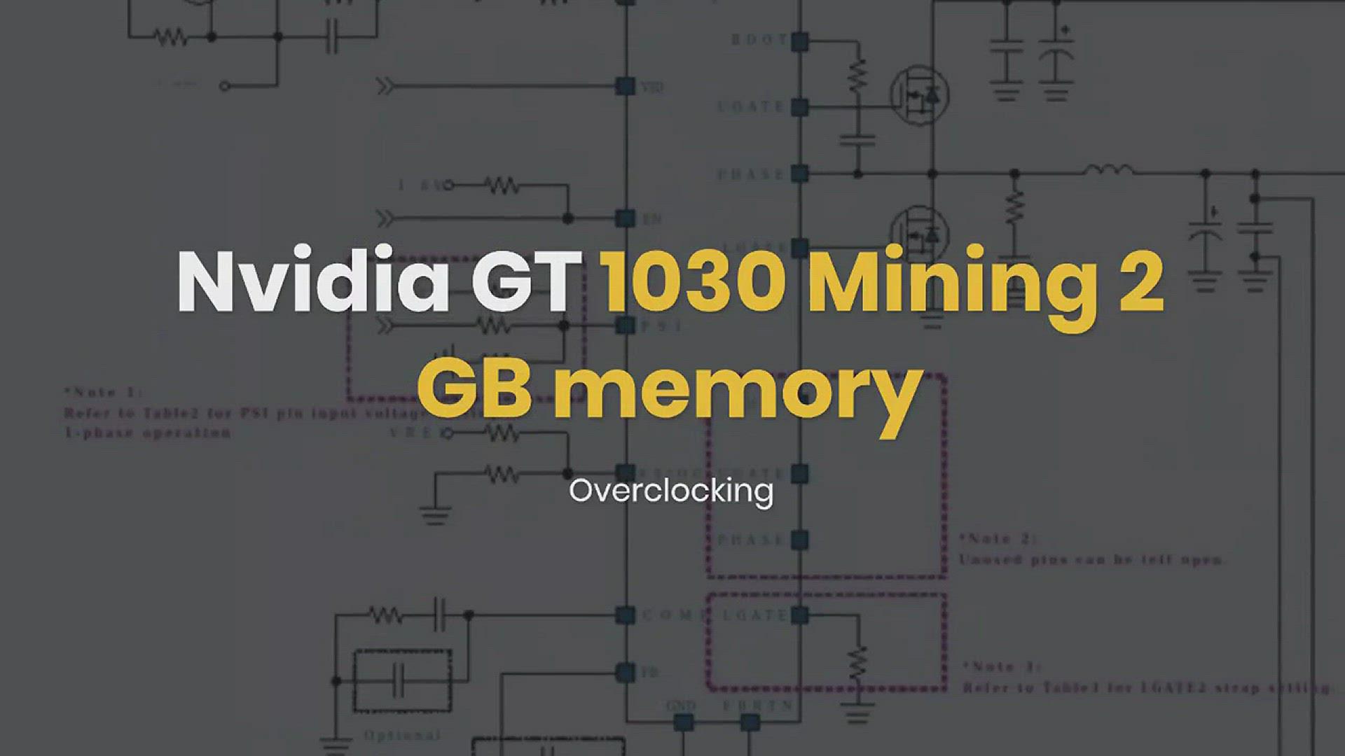 'Video thumbnail for Nvidia GT 1030 Mining 2 GB memory: Overclocking '