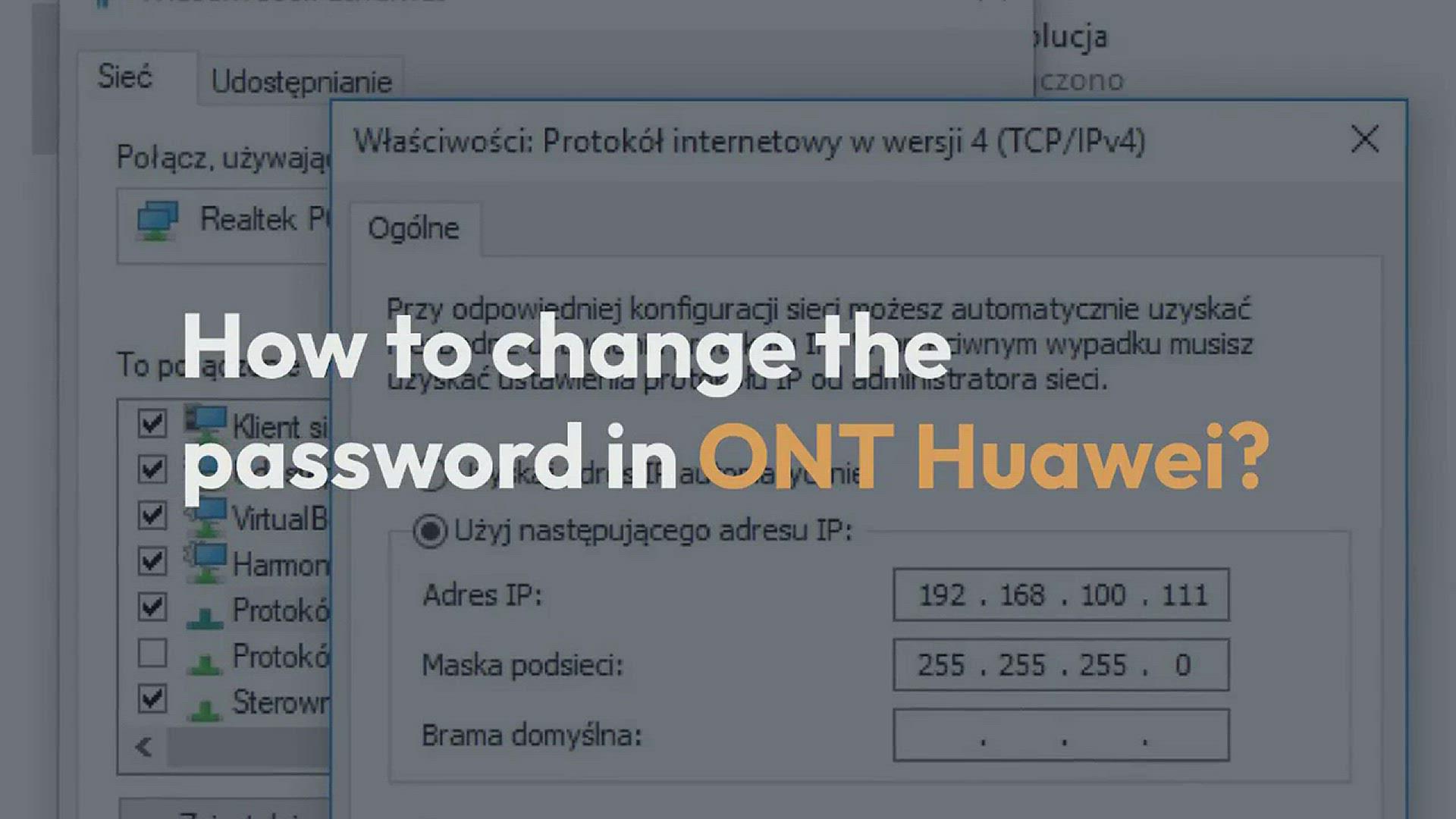 'Video thumbnail for How to change the password in ONT Huawei'